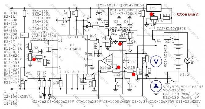 Схема зарядного устройства на tl494 для автомобильного аккумулятора