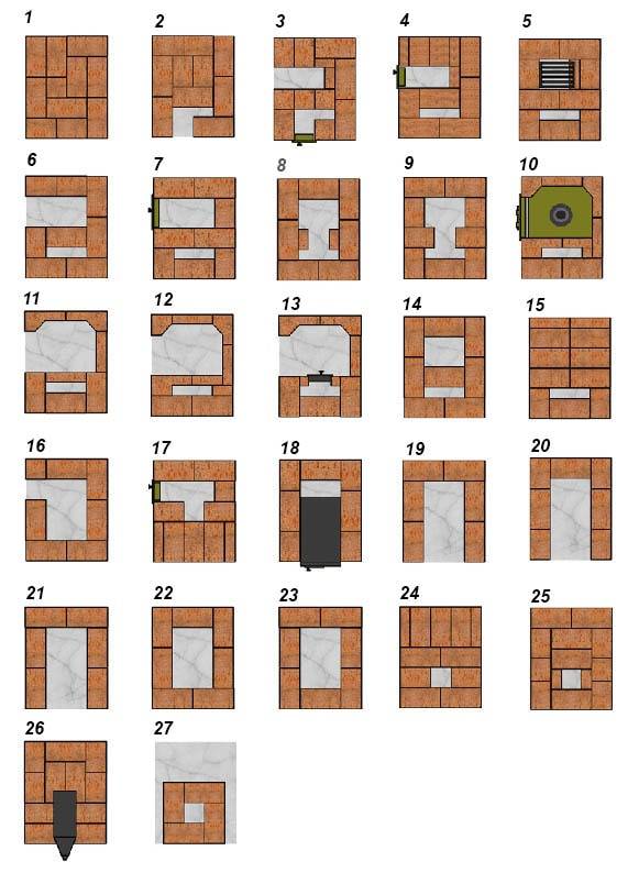 Кирпичные печи для дачи своими руками чертежи