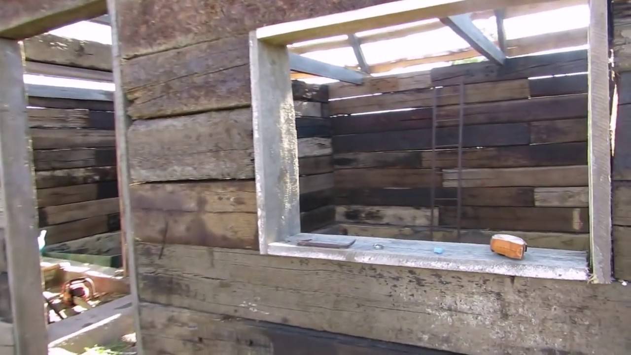 Изготовление бани из шпал своими руками – пошаговая инструкция