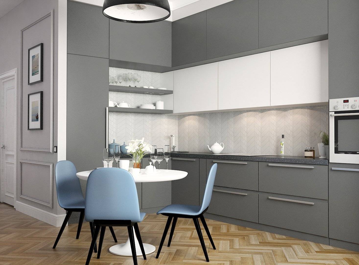 Серая кухня: идеи дизайна и примеры интерьера в сером цвете (51 фото) - decorwind