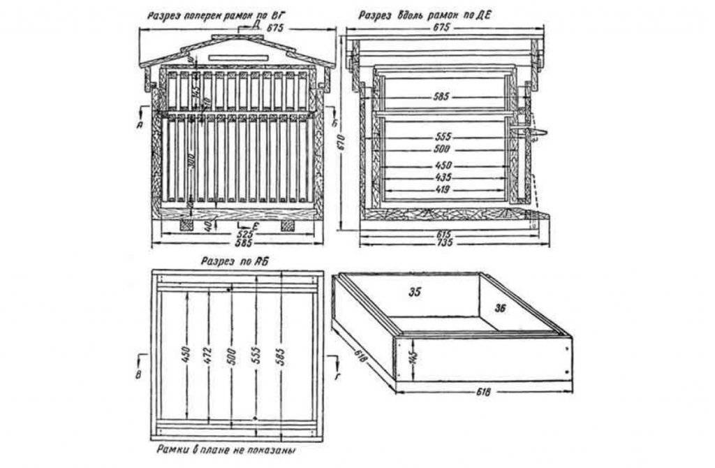 Рутовский улей размеры и чертежи