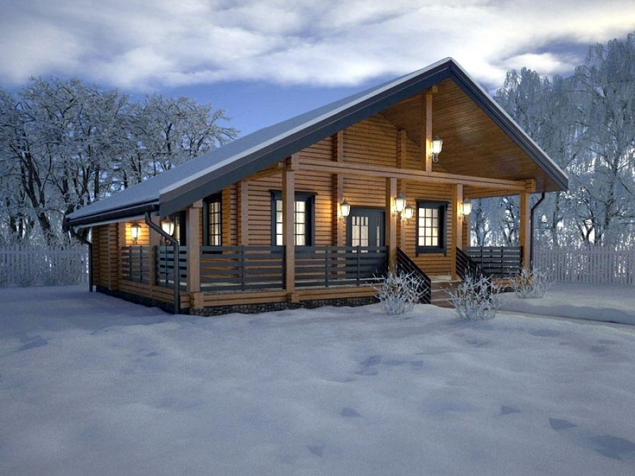 Зимний дом из бруса и строительство для круглогодичного проживания