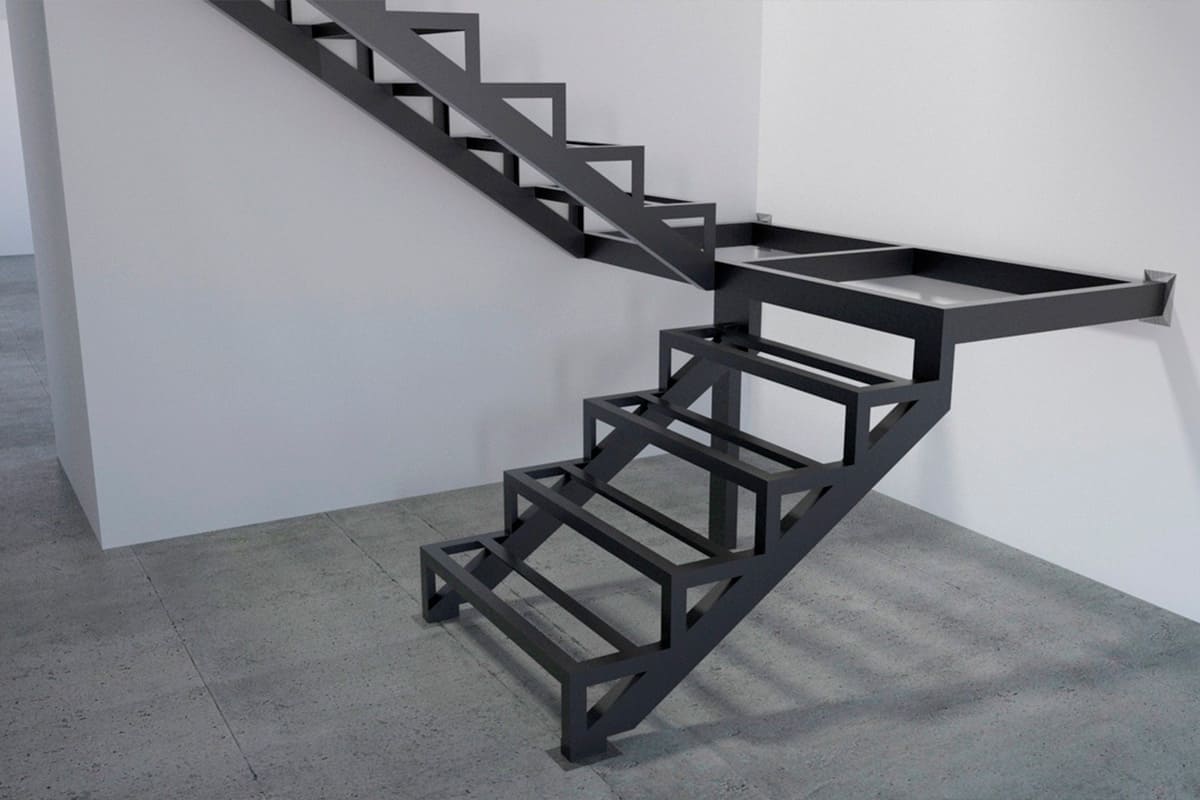 3d расчет металлической лестницы - онлайн калькулятор | perpendicular.pro
