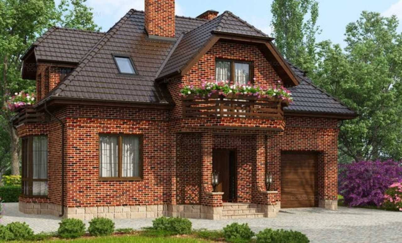 Крутые проекты одноэтажных домов из кирпича • 333+ фото • [артфасад]