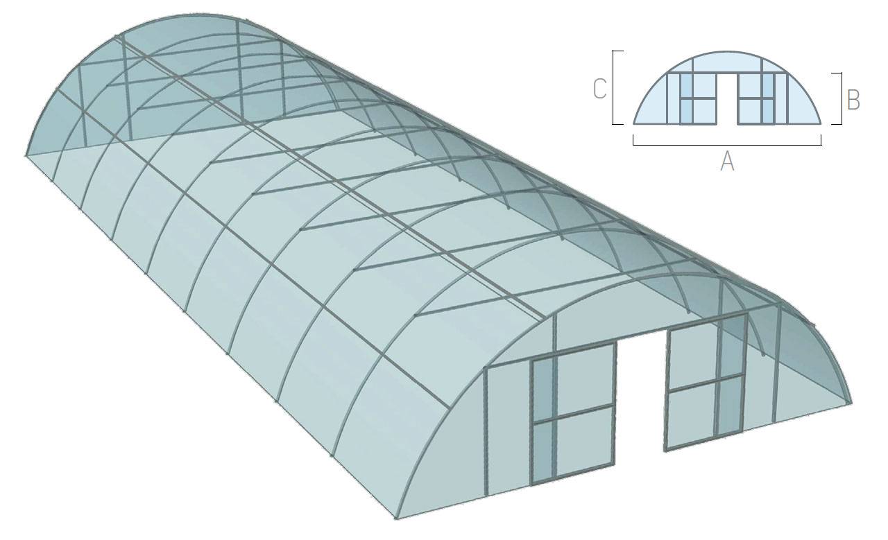 Теплица с двускатной крышей: варианты строения, достоинства покрытия из .
