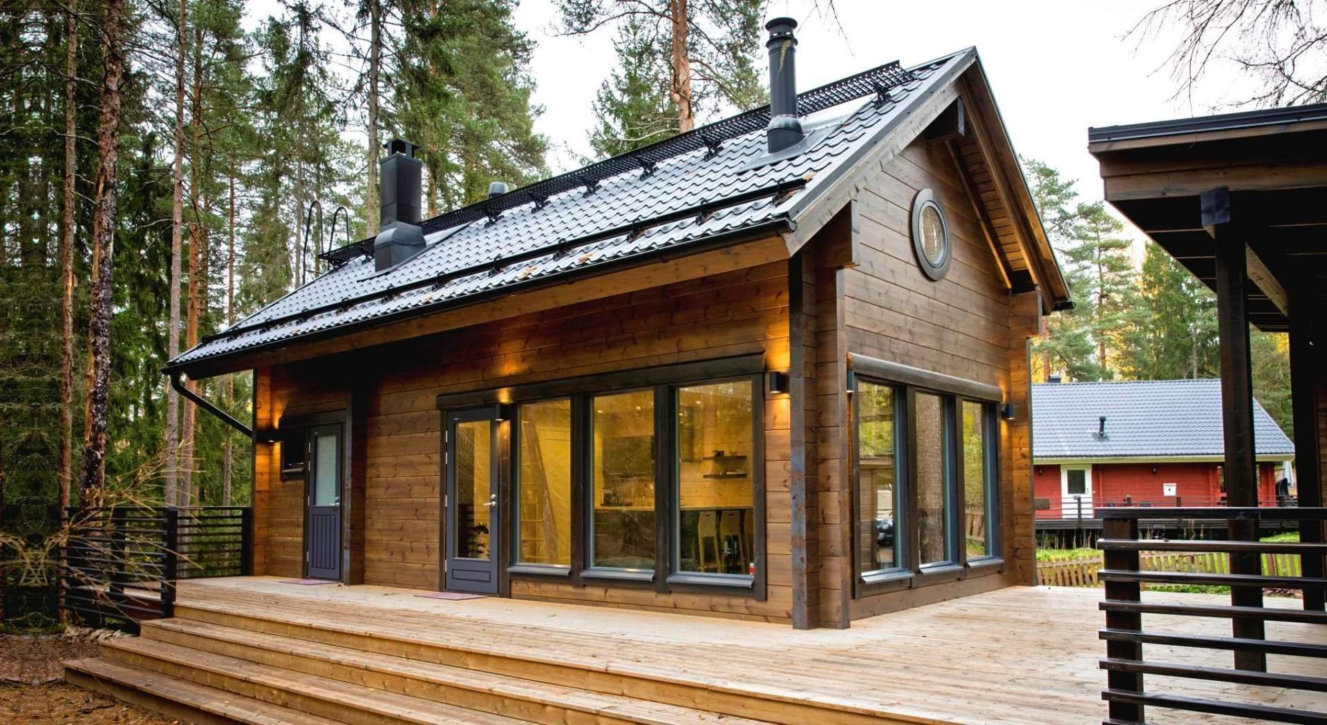 одноэтажные скандинавские дома с террасой фото