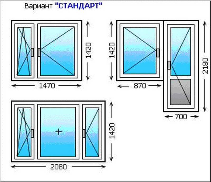 Размер стандартного окна в кирпичном доме, а также другие типы .