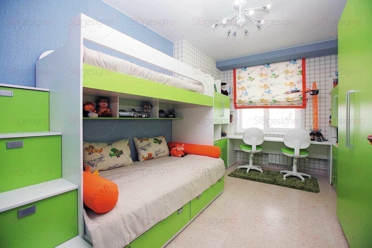 (+109 фото) дизайн детской комнаты для двух мальчиков