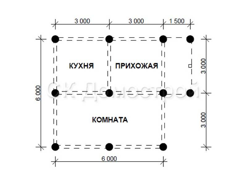 Свайный фундамент 6 на 6 схема