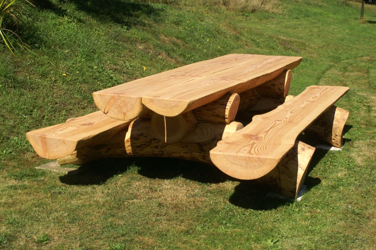 стол из сруба дерева своими руками