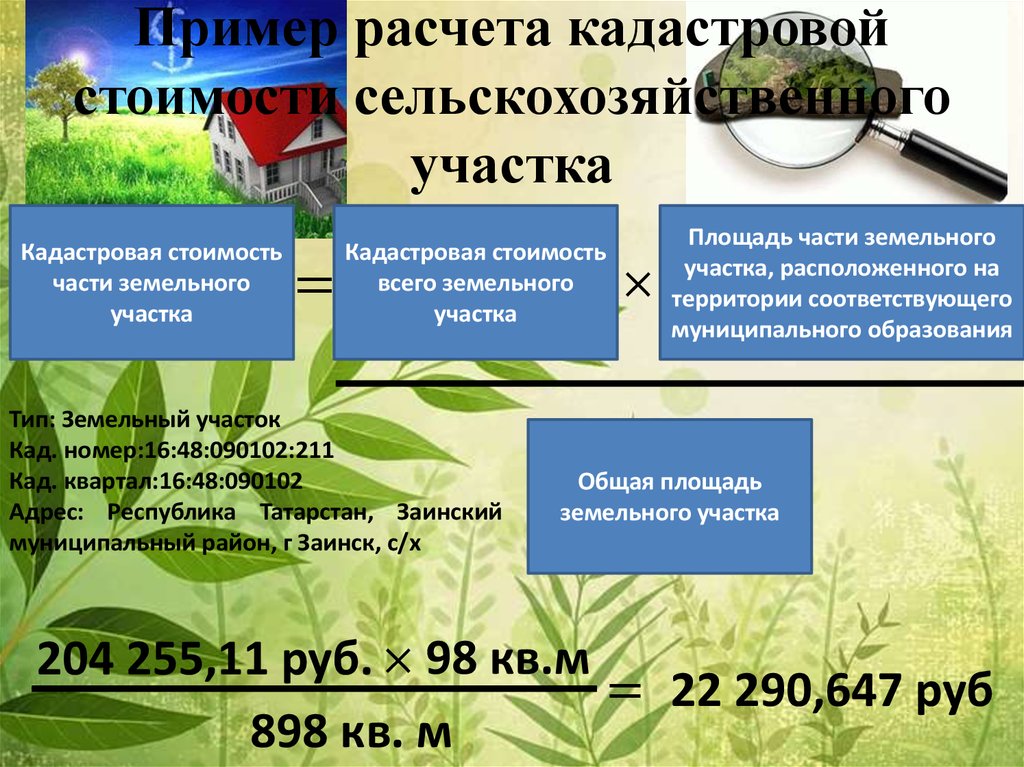 Кадастровая стоимость здания и земельного участка как узнать