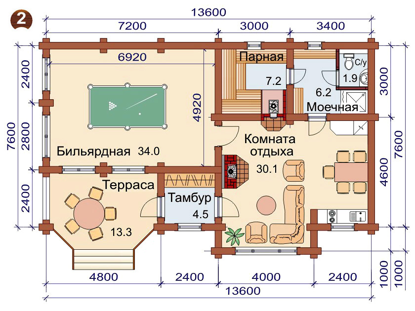 План банного комплекса