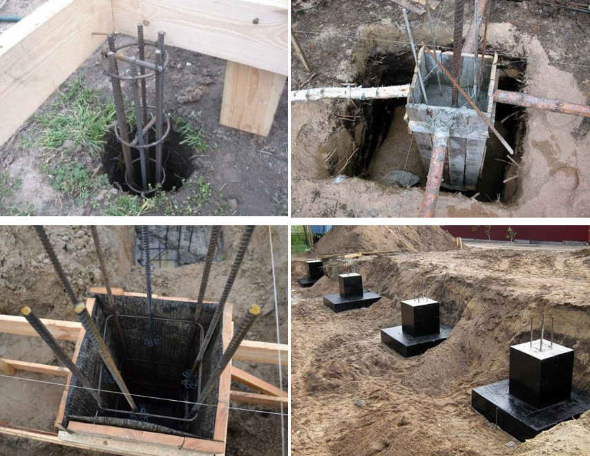 Возведение столбчатого фундамента для каркасного дома своими руками