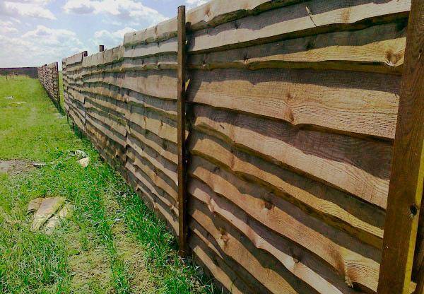 Забор из горбыля своими руками