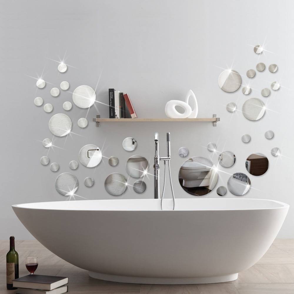 Оформляем ванную декоративными наклейками - идеи: обзор в интерьере