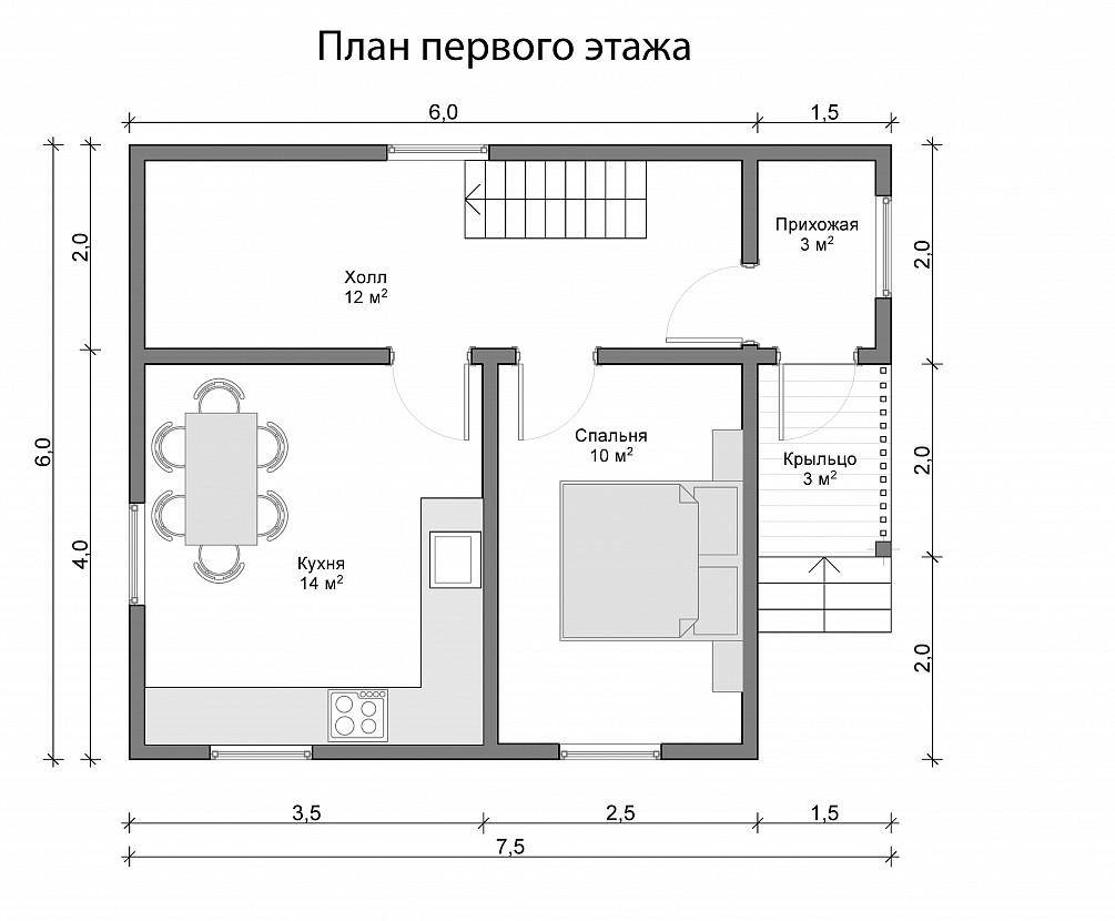 Грамотная планировка дома с мансардой | home-ideas.ru