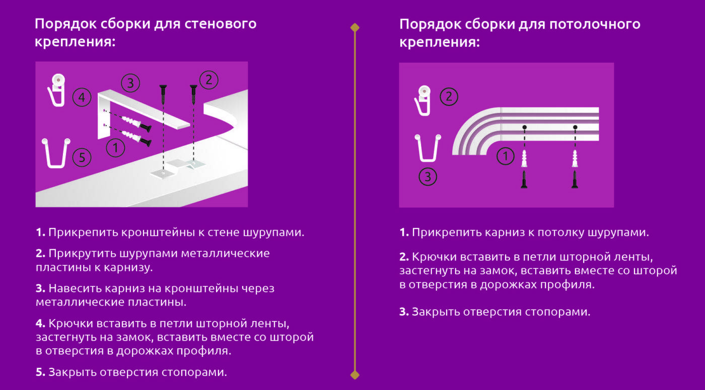 Как самостоятельно повесить карниз для штор на стену