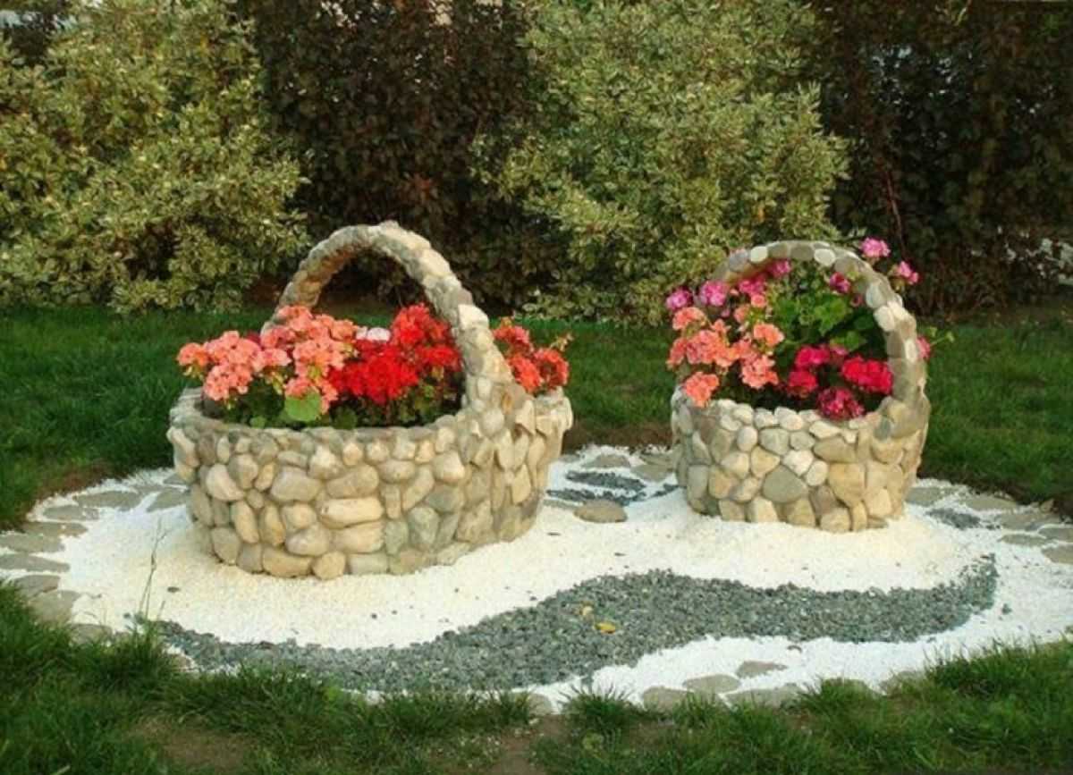 Клумба из камней своими руками – фото идеи цветников для дачи