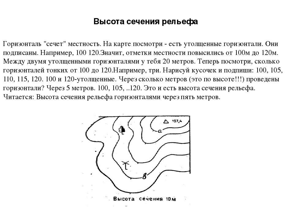 Утолщенные горизонтали на плане местности это