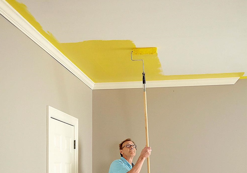 Краска для потолка на кухне: какая лучше и как покрасить своими руками