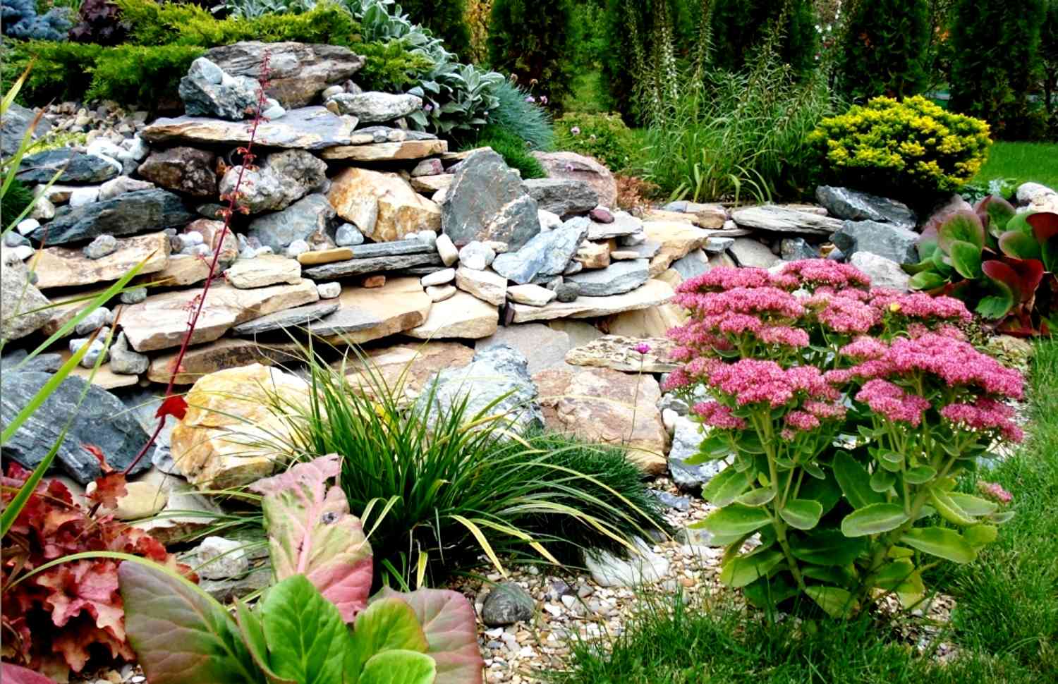 Рокарий своими руками - идеи подбора и применения камней в саду камней (145 фото и видео)