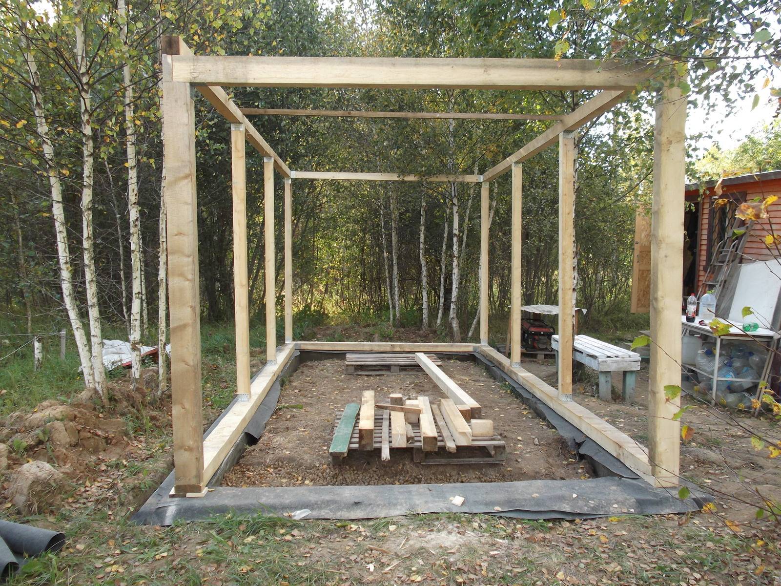 Строим деревянный гараж своими руками