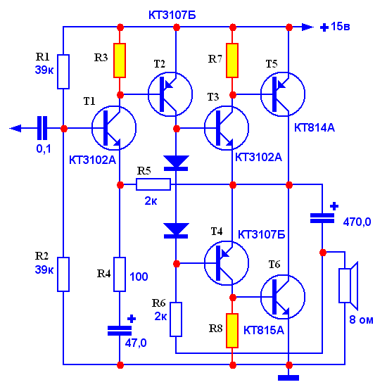 Схемы усилителей звука на транзисторах очень чистый звук