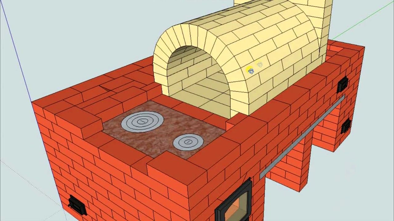 Проект русской печи с плитой