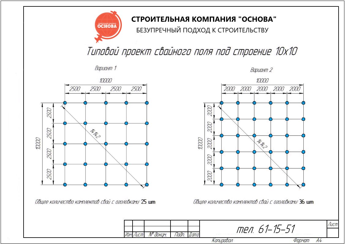 Устройство фундамента на буронабивных сваях