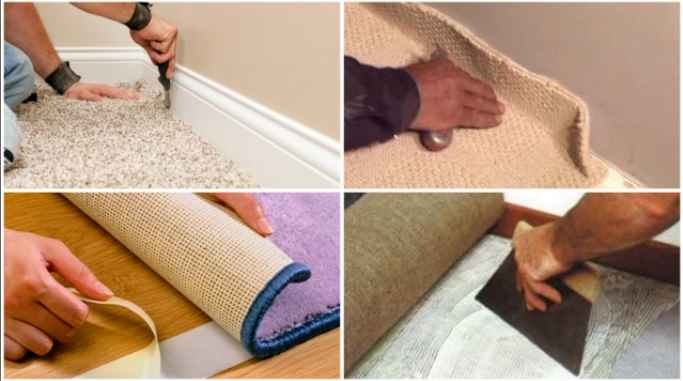 Как стелить ковролин на деревянный пол, бетон, линолеум: методы, особенности и нюансы (видео)