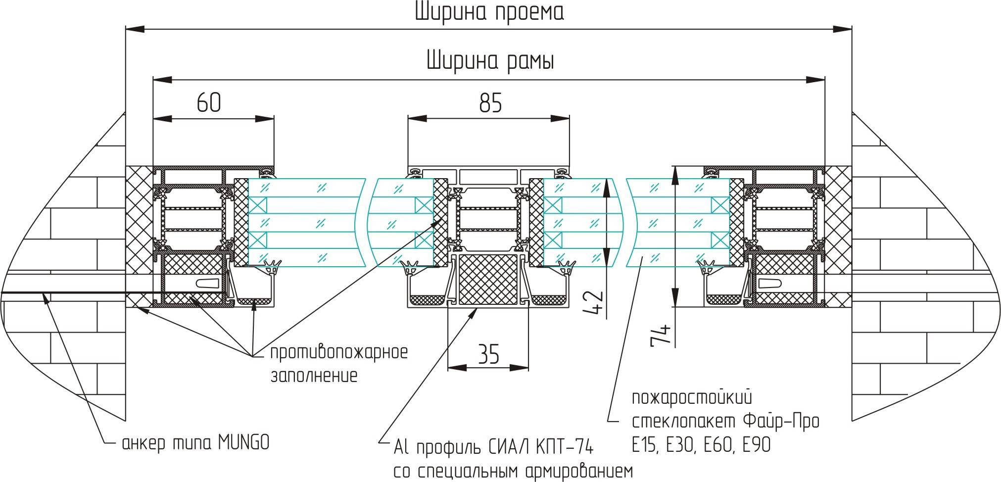 Противопожарные пластиковые окна
