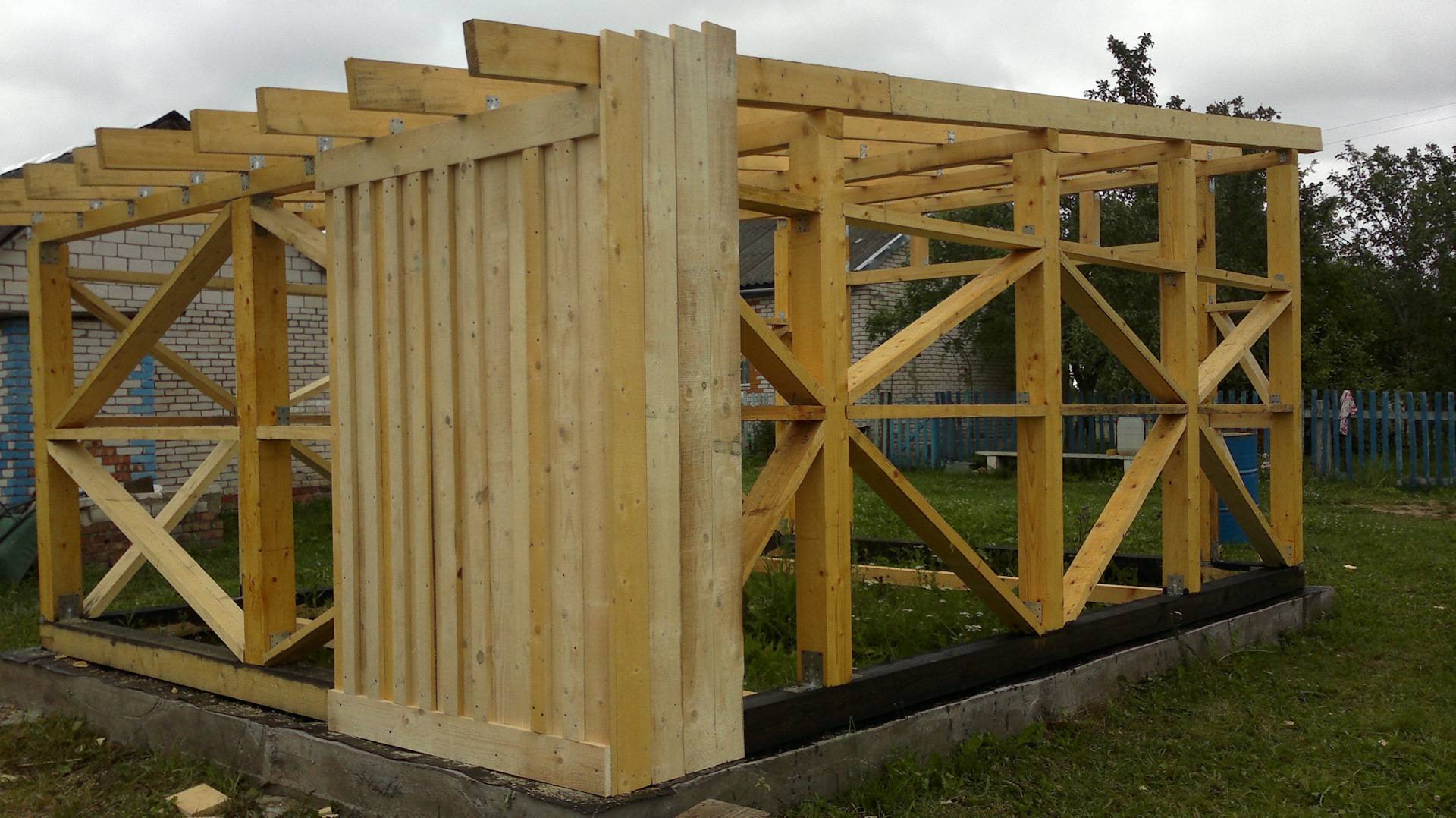 Как построить гараж деревянный без фундамента