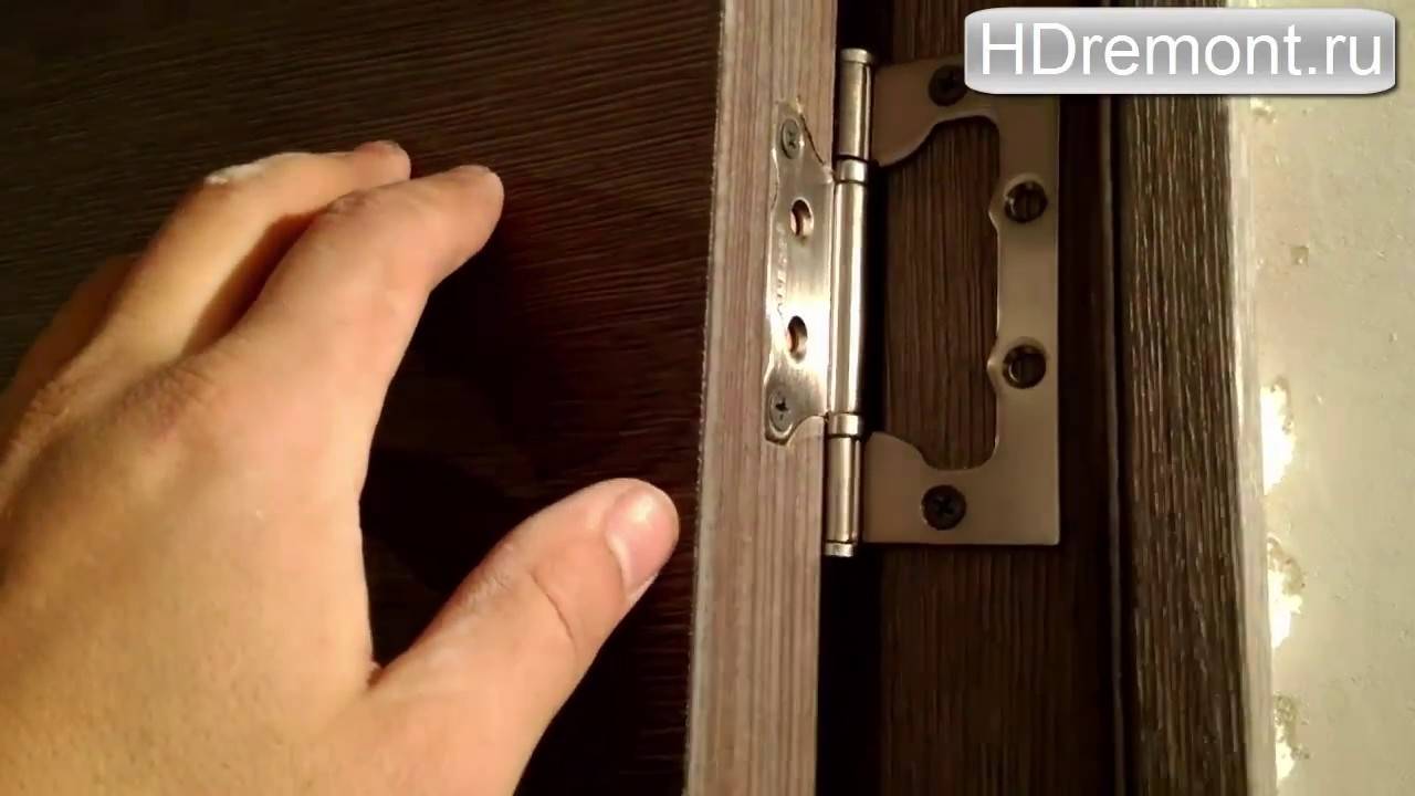 Как повесить дверь на петли