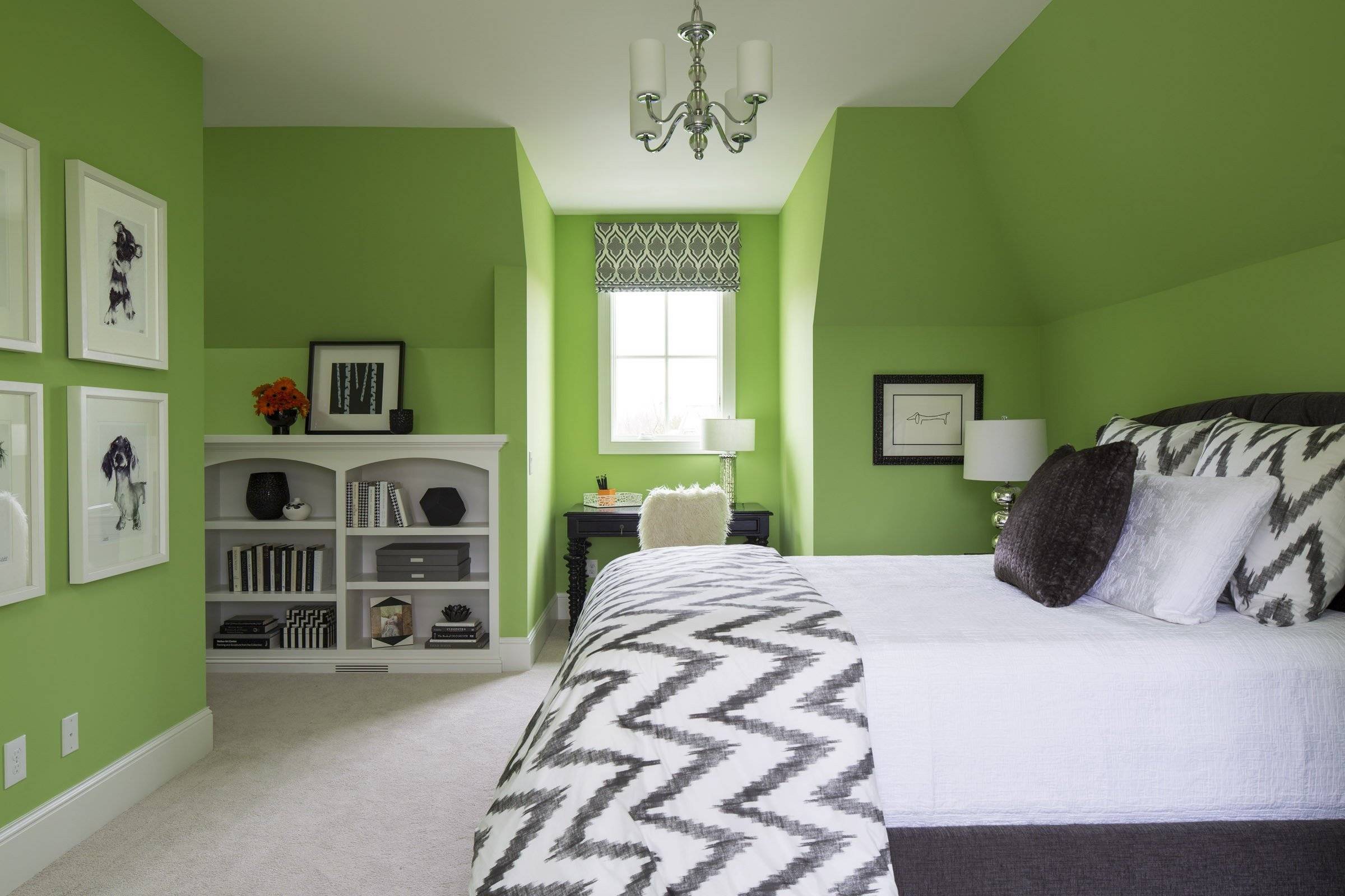 Зеленый цвет стен - 95 фото самых красивых вариантов применения зеленого