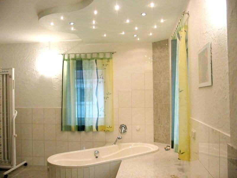 Потолок из гипсокартона в ванной комнате — фото и отзывы