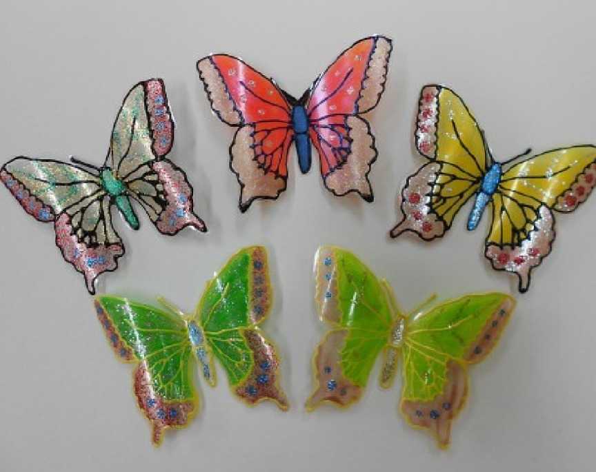 Бабочки из бутылок пластиковых для сада - вместе мастерим