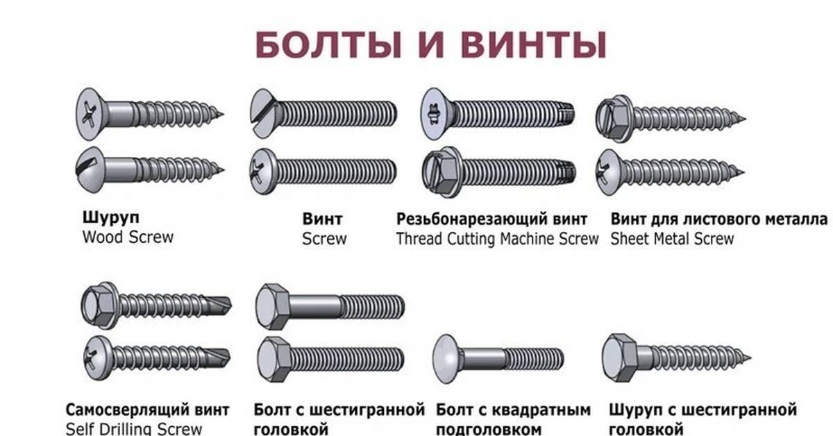 Отличие винта от болта в определении и назначении: общие признаки