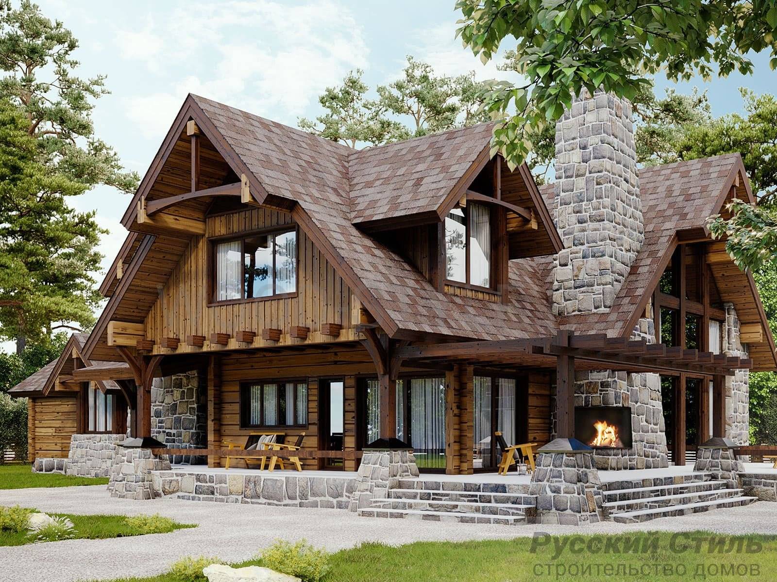 Деревянный дом. Деревянный коттедж. Красивые деревянные домики. Проекты деревянных домов. Строительство домен