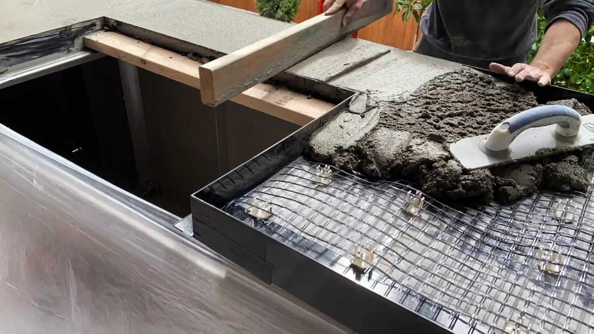 Чем покрыть столешницу из бетона. всё про бетонные столешницы для кухни. основа, армирование и опалубка