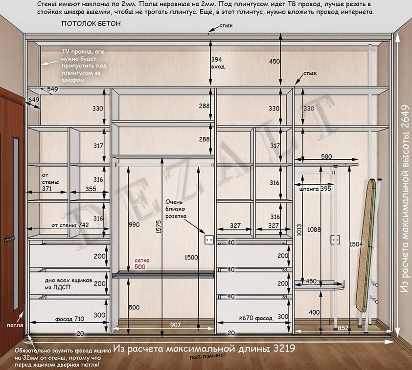 Встроенный шкаф-купе своими руками: как сделать, схемы и чертежы, сборка (фото и видео)