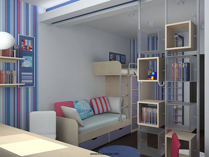 Одна детская комната для двух детей: варианты разделения пространства