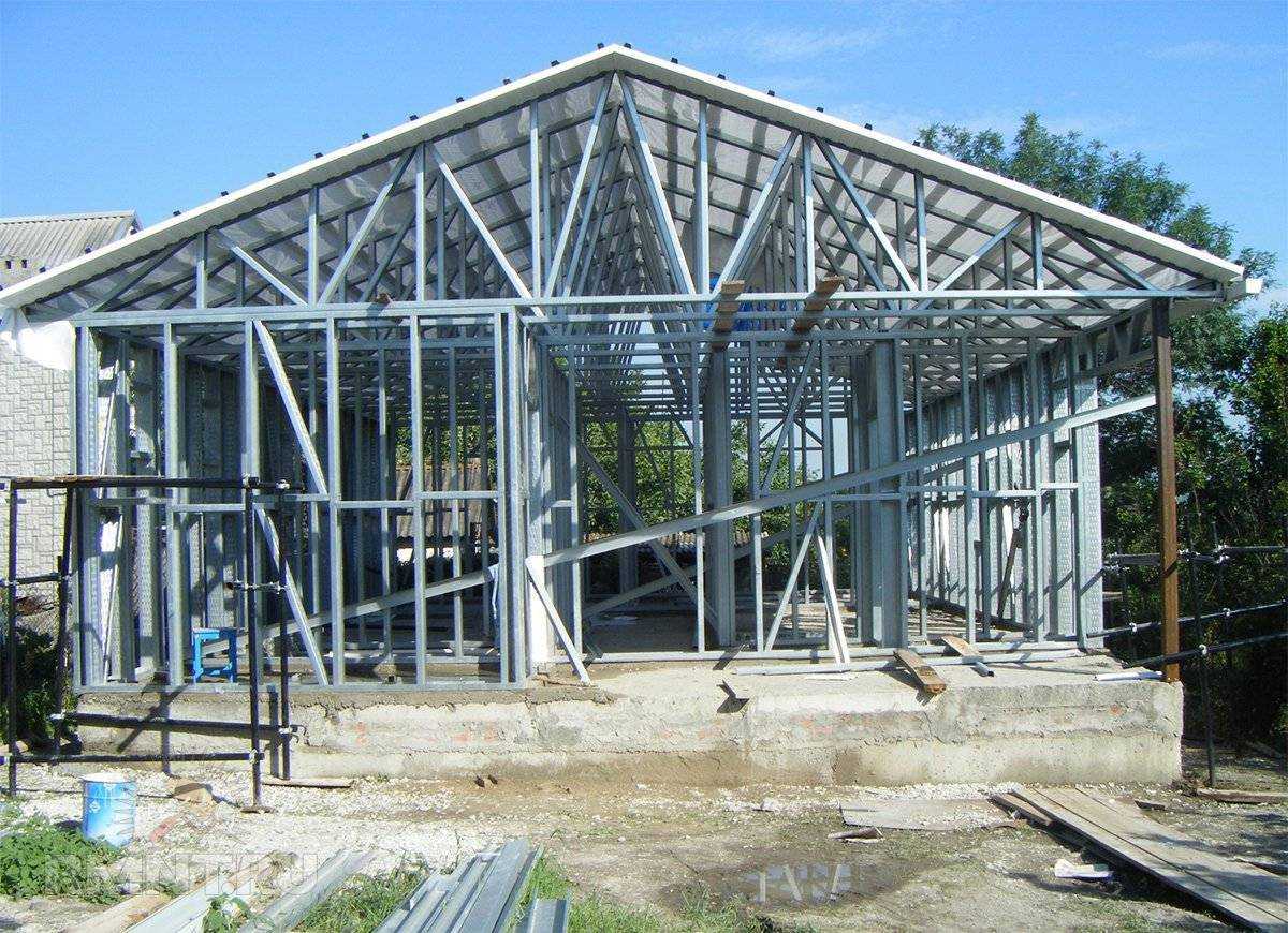 Каркасные дома из металлического профиля