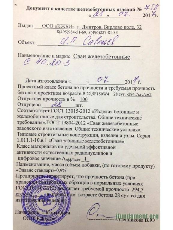 Железобетонные забивные сваи – свойства и характеристики