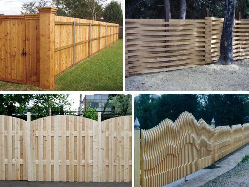 Забор из деревянного штакетника-как самый простой вариант забора