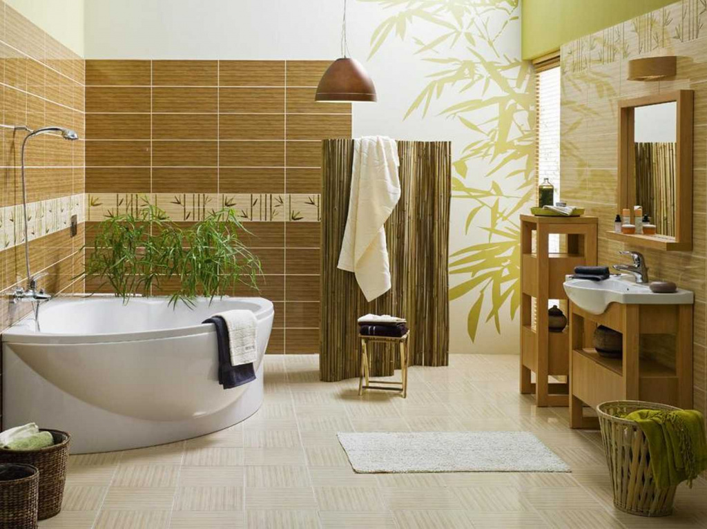 Как подобрать плитку с рисунком бамбук для оформления интерьера ванной комнаты? виды, производители, цветовые сочетания