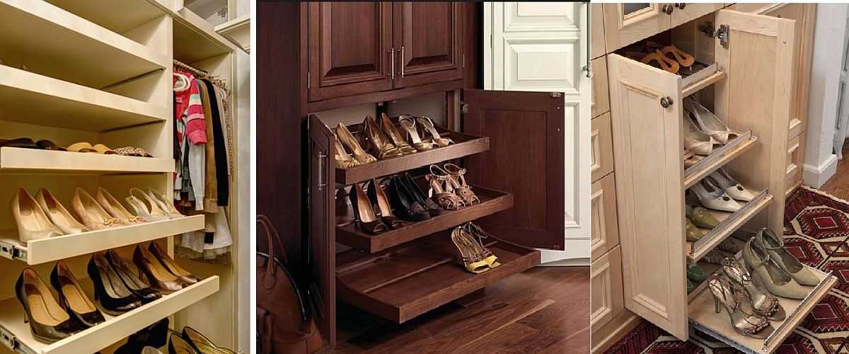 Как хранить обувь в гардеробной, шкафу, прихожей