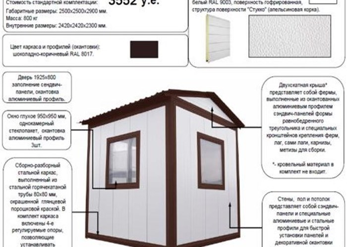 Проект бани из сэндвич панелей