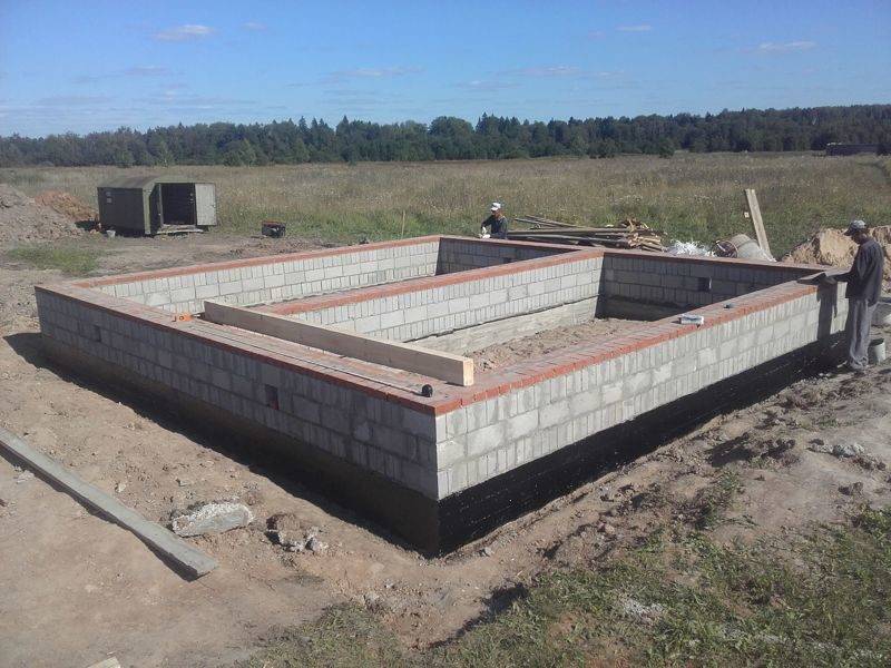 Фундамент для дома из арболита своими руками