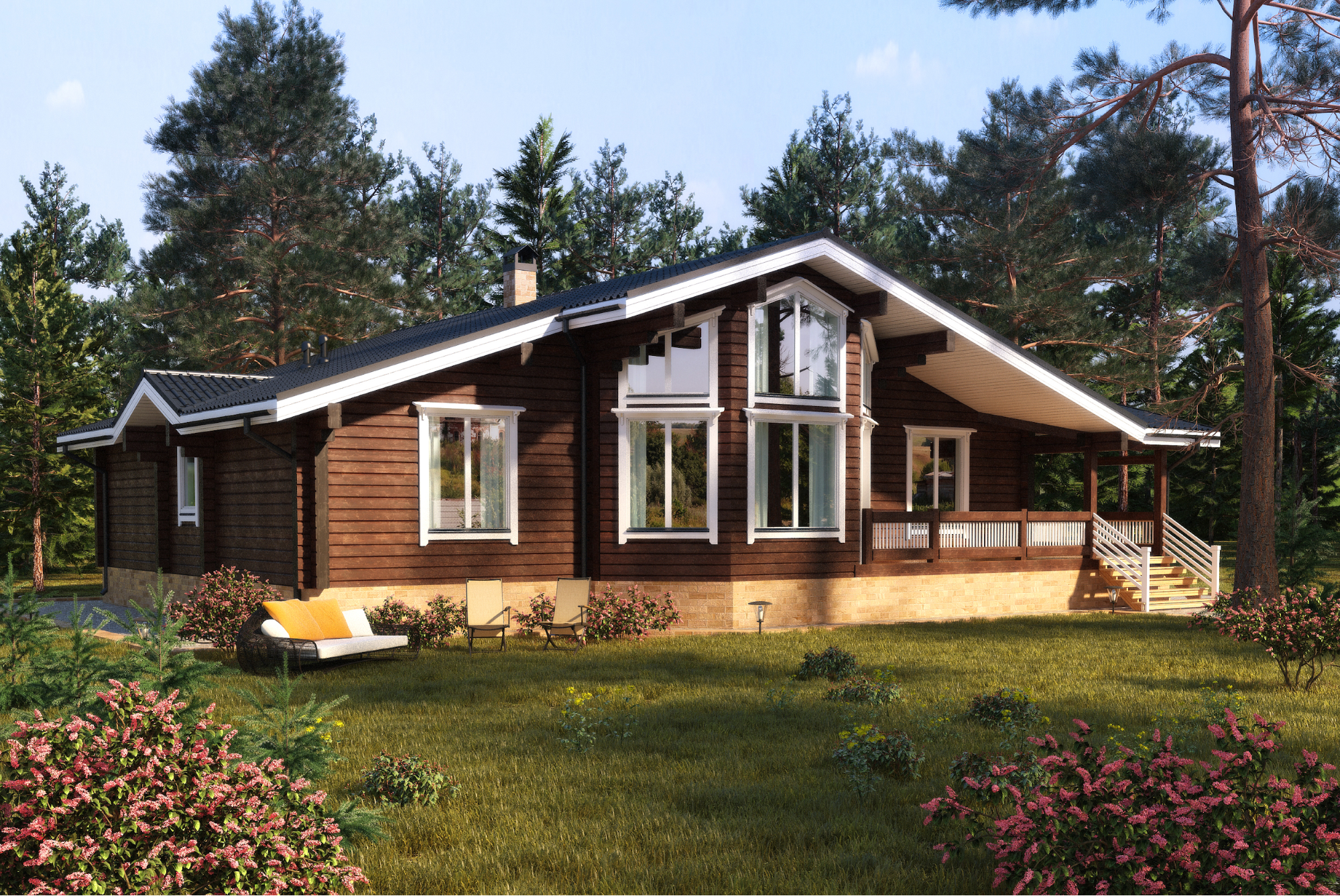 Финские дома одноэтажные: проекты, деревянный каркас, фото