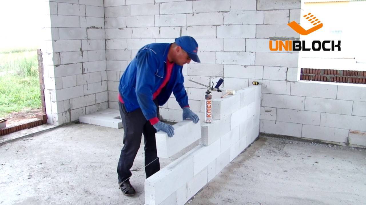 Пеноблоки для стен в квартире: видео-инструкция по монтажу своими руками, как сделать перегородку, фото